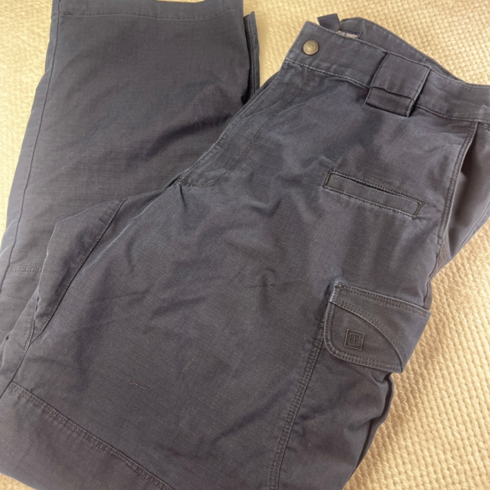 5.11 Tactical Series Men Navy Blue Ripstop Cargo Pants 38x32 Work Outdoor